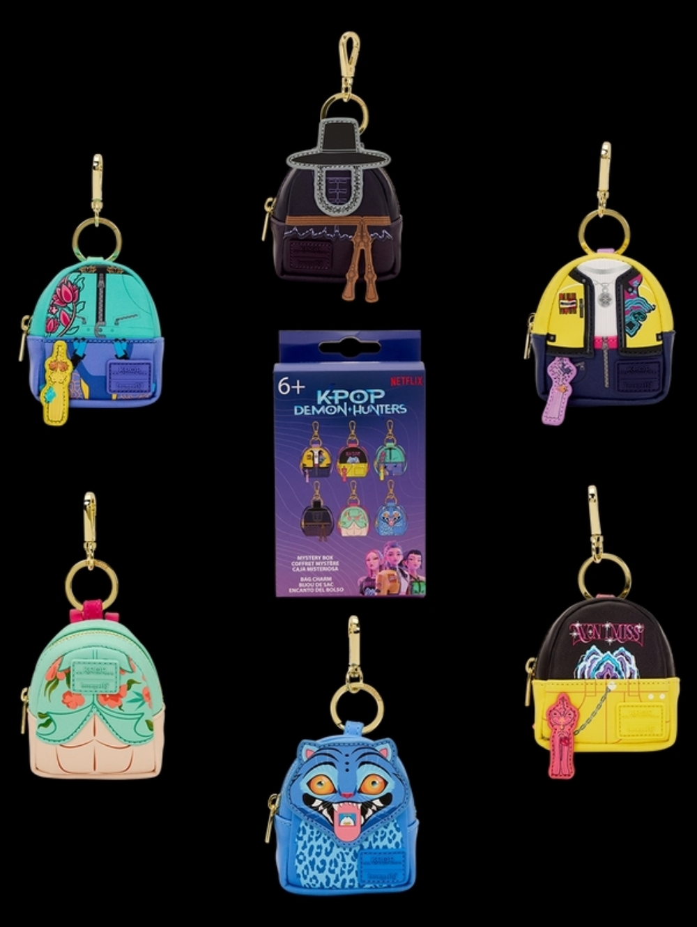 KPop Demon Hunters Cosplay Mystery Mini Backpack Keychain Charm.  New Never Open